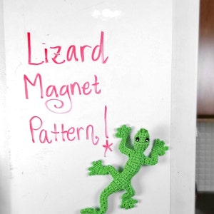 Crochet Lizard Magnet Pattern Digital Download PDF Crochet Pattern DIY Magnetic Lizard Step by Step Tutorial Bendable & Posable image 7