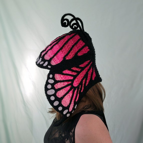 Monarch Butterfly Crochet Hood Pattern PDF - Made by a Human
