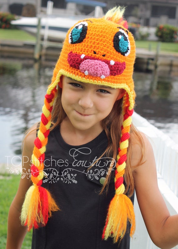 Pokemon Charmander Crochet Hat Pattern 