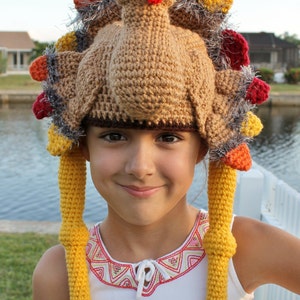 Thanksgiving Turkey Crochet Hat Pattern Turkey in a Pilgrim Hat Funny Thanksgiving Pattern for Toddlers, Kids & Adults image 3