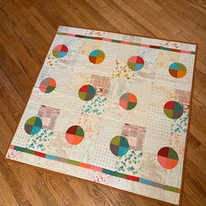Modern Baby Quilt - Zen Chic, Stroller Blanket, Tummy Time,