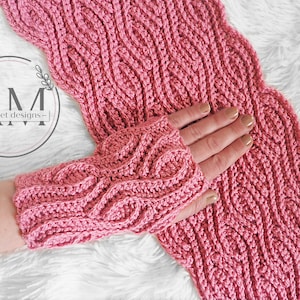 CROCHET PATTERN- MONTANA #2 fingerless gloves,mittens,wrist warmers,textured,ribbed,stretchy,adult,teens,woman,girl,winter,cables