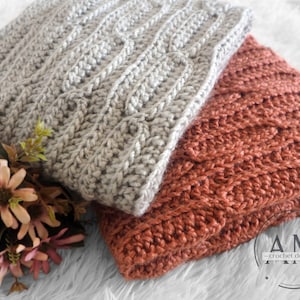CROCHET PATTERN- Thin cables knit-look blanket,lapghan,throw,baby,adult,textured,ribbed,tutorial,medium or bulky yarn,7 sizes included