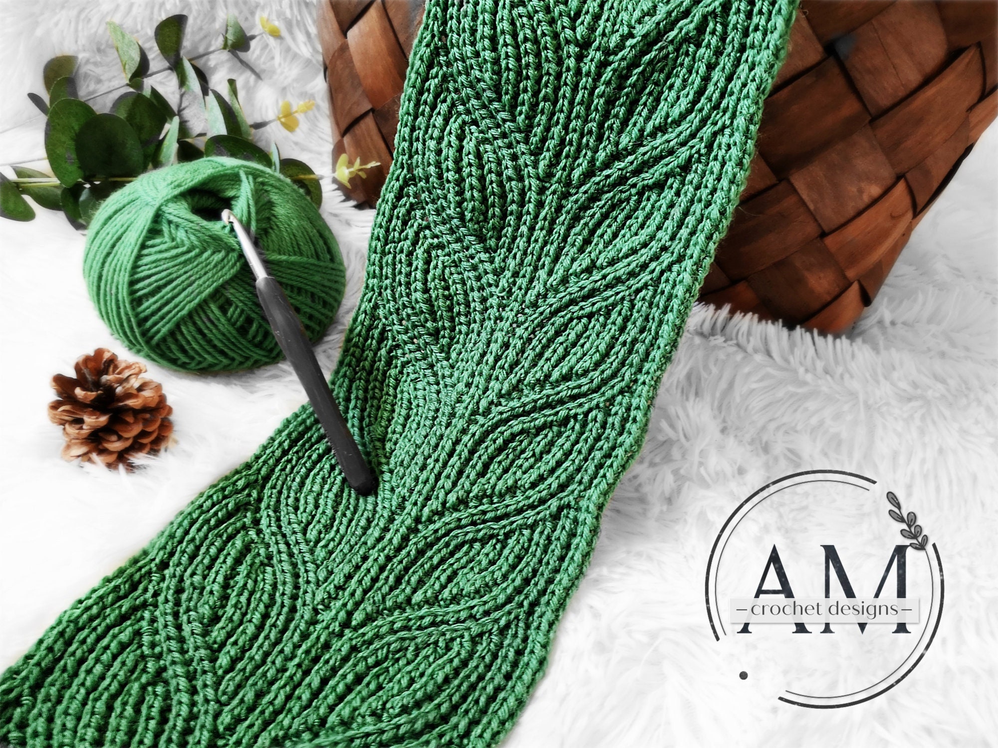 6362 Byos Winter Chic Warm Double Layer Leafy Cutout Crochet Chunky Knit Crochet ? multicoloured boho style sweeter designs ideas  main image 4