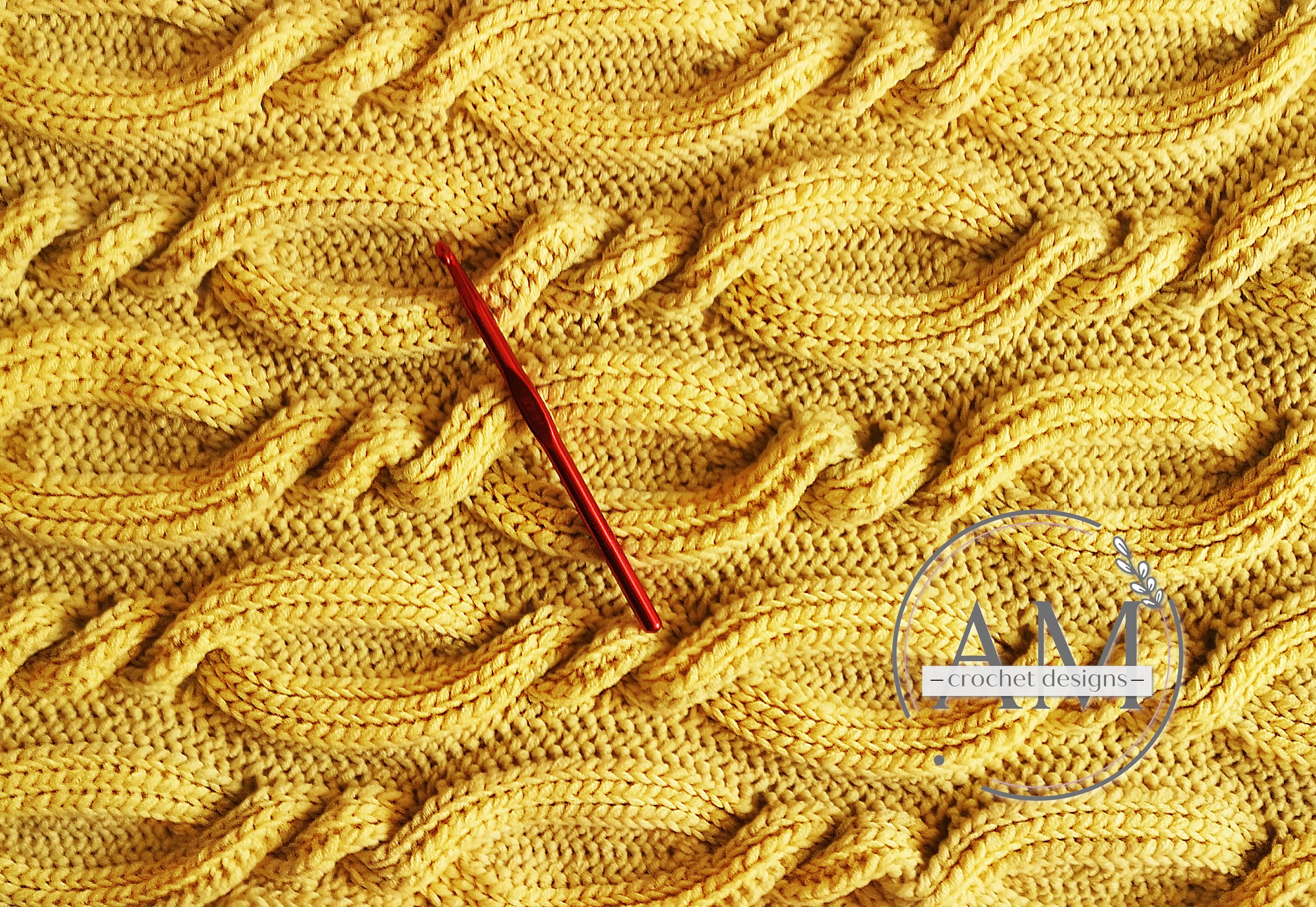 Crochet pattern- TWISTS and TURNS knit-look cabled blanket,baby,throw,lapghan,queen,cables,textured,ribbed,stitchery,scarf