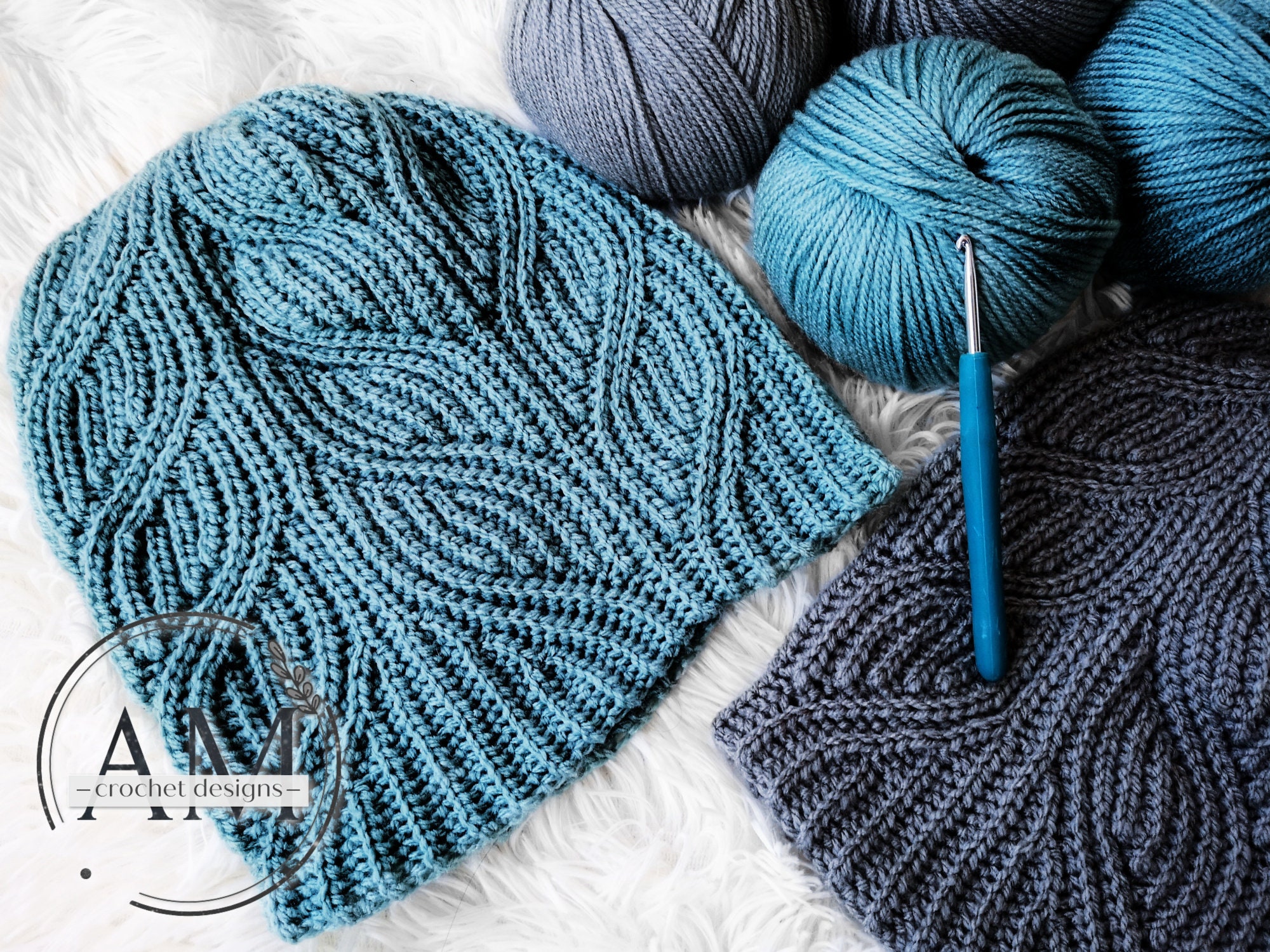 Women\'s Crochet Knitted Style Beanie Slouchy Hat Silver Slouchy beanie crochet pattern – Free easy hat for adults main image 2