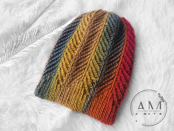 Landscapes Yarn Crochet Hat, Beginner Friendly Free Pattern