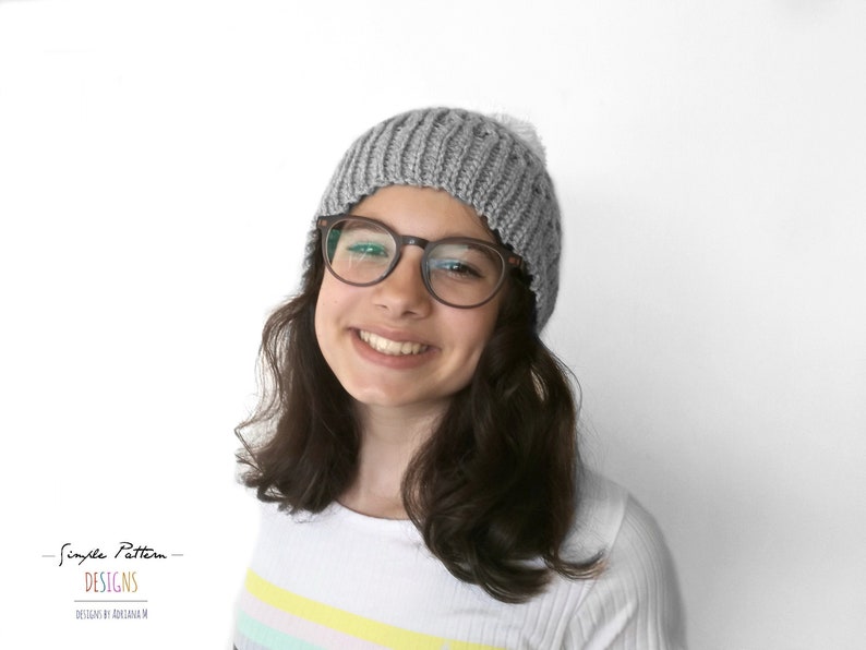 BELLA hat,beanie,kids,woman,girl,teens,adult,beginner friendly,fall,winter,knit look,stretchy,warm CROCHET PATTERN