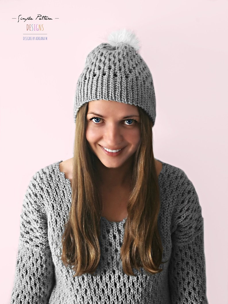 BELLA hat,beanie,kids,woman,girl,teens,adult,beginner friendly,fall,winter,knit look,stretchy,warm CROCHET PATTERN