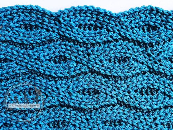 All Uncinetto Tunisino Punto Allungato A Maglia MODELLO All