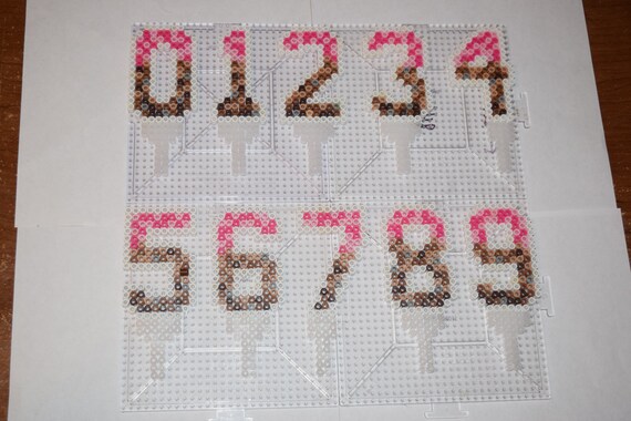 Set of 24 Handmade Minecraft Perler Bead Cupcake Toppers Birthday Cake Girl
