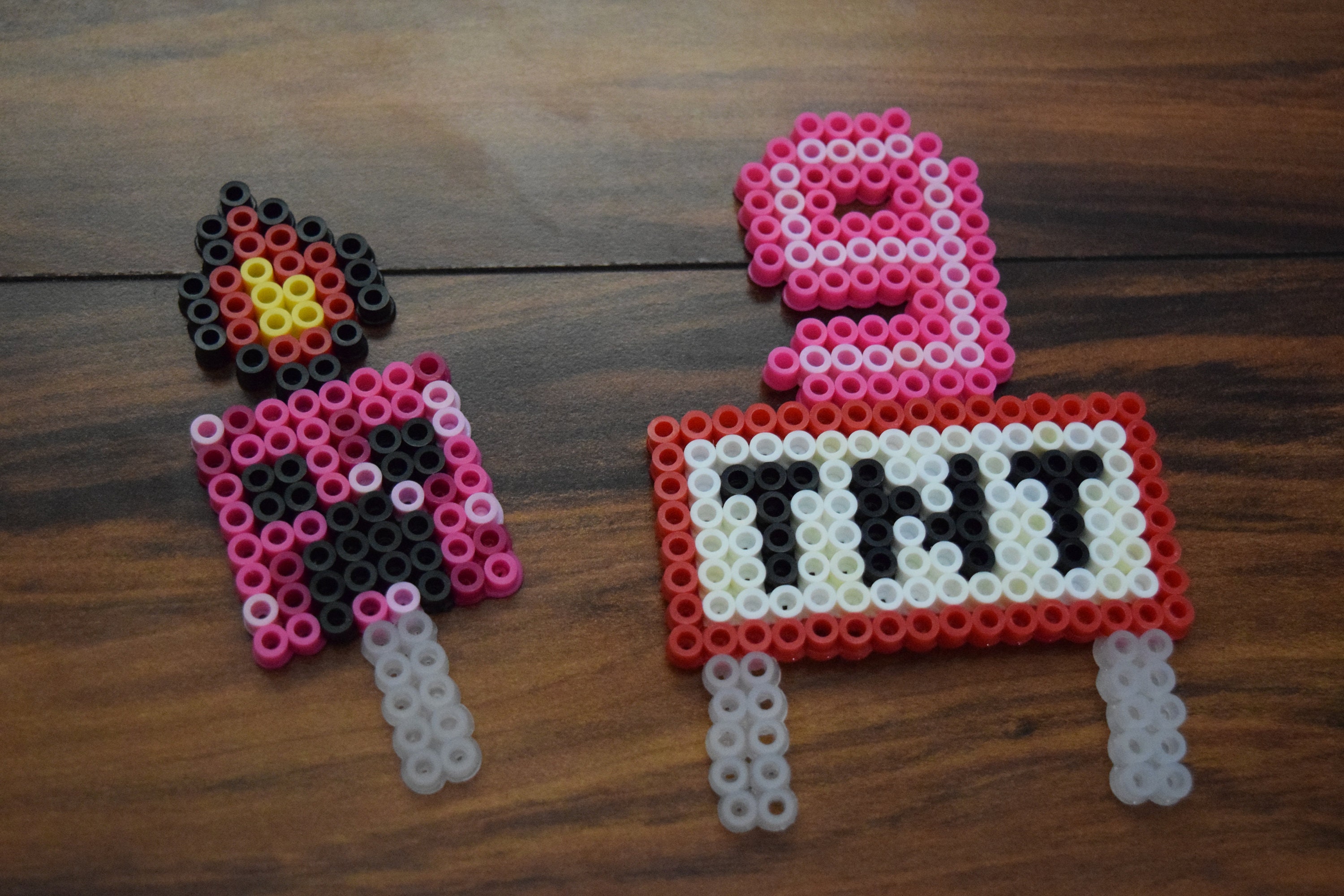Perler Bead Minecraft Cake Toppers