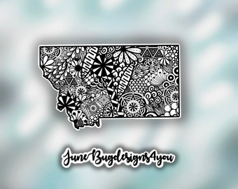 Montana Sticker (Waterproof) Zentangle