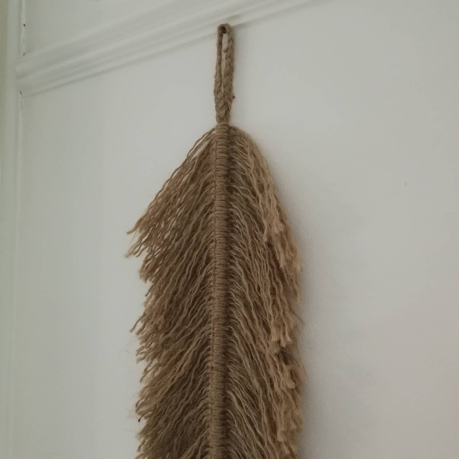 Original Long Jute Feather. French Country Decor. Macrame Etsy