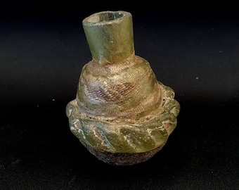 Ancient roman glass perfume bottle medicine bottle in excellent condition