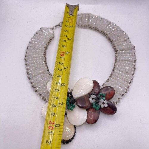 Shops Lovely Vintage Beaded Handmade Chain Bib Choker Multi Color Collar Statement Necklace Ethnic Maxi Necklaces For Women