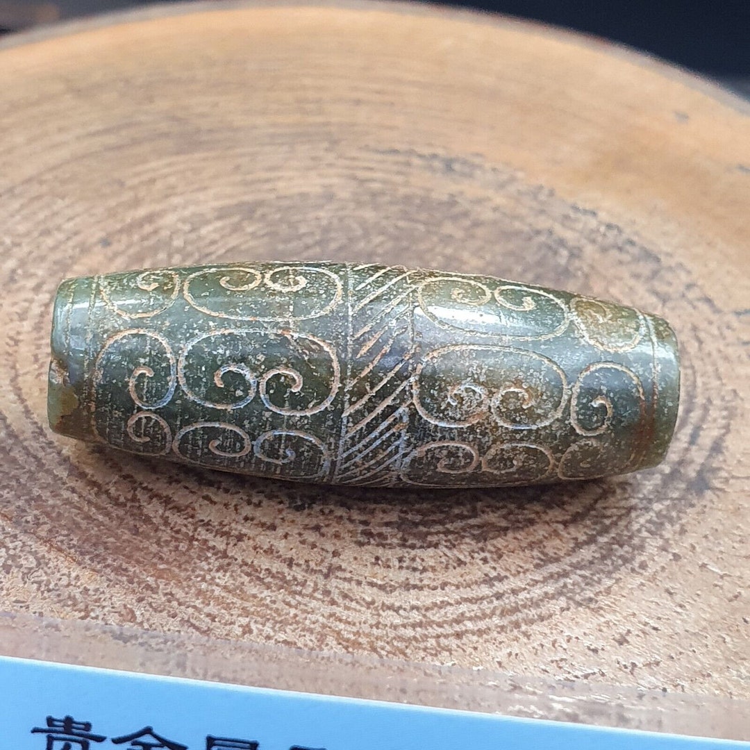 Pendentif Ancien En Jade Vert Naturel - Collier Avec Certificat - Neuf Avec étiquettes