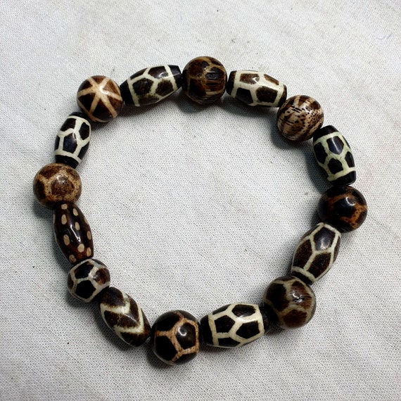 South asian burmese antiques pumtek pyu beads lot 16 beads bracelet