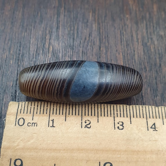 Himalayan tibetan agate suleimani bead natural Blue crystal eye pattern agate