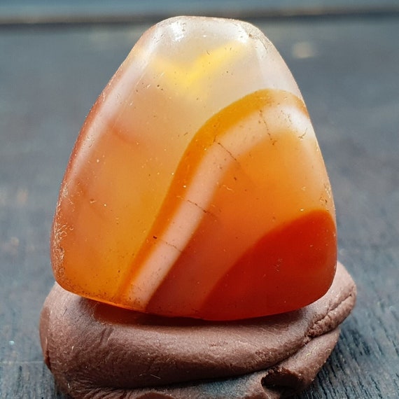Very rare khorasan antique agate stone bead amulet pendant from afghanistan