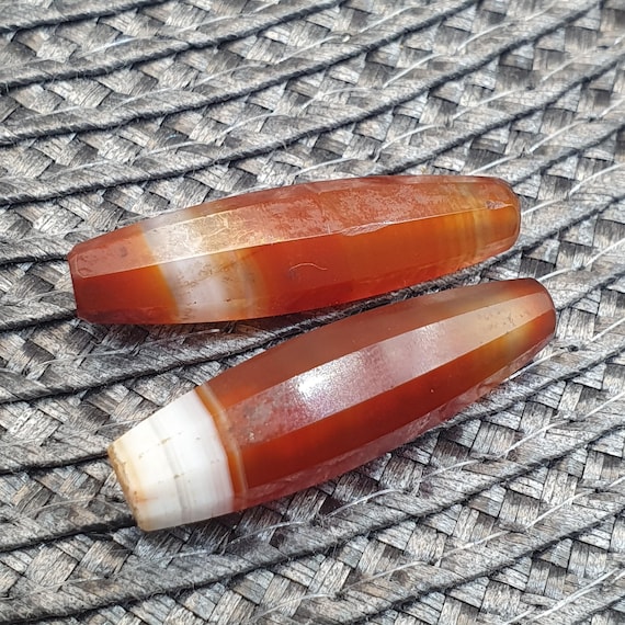 Antique African Agate Traded Bead: Rare Himalayas Bead