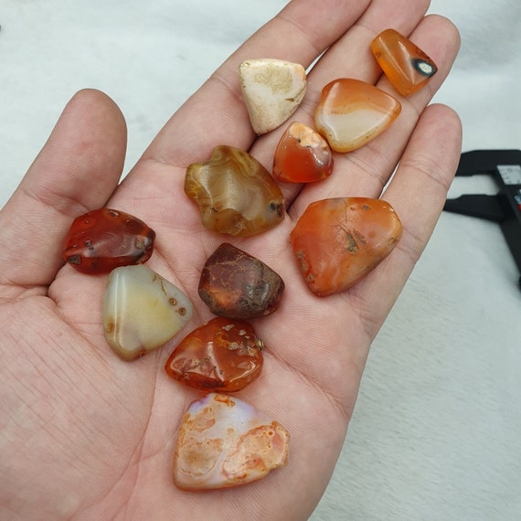 Lot 11 pieces antique ancient agate beads pendants