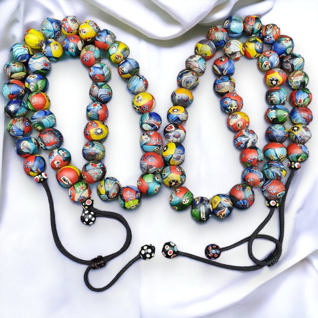 Collier Vintage Fantaisie Perles Et Plumes - 18x9,5mm, 24 Couleurs, Occasion