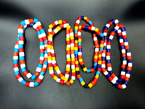 Vintage multi color authentic glass beads, beautiful mix color glass bead 4 strGift