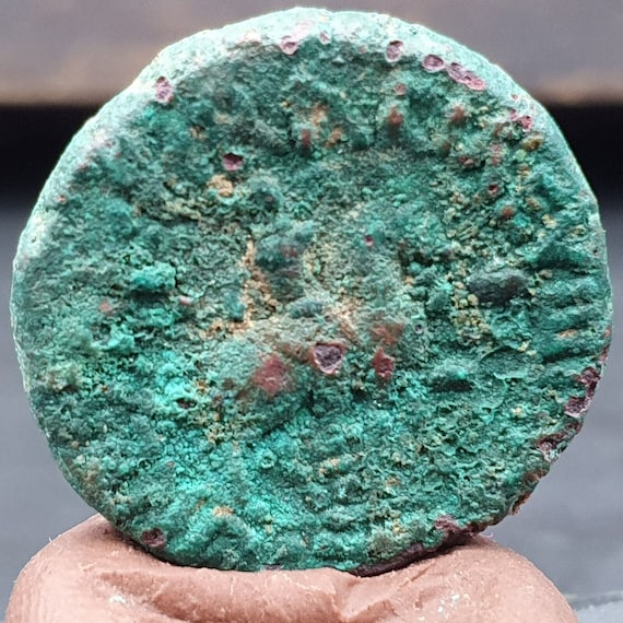 Ancient antique rare greek kushan empire bronze coin (circa 55-105ad) cnl#2