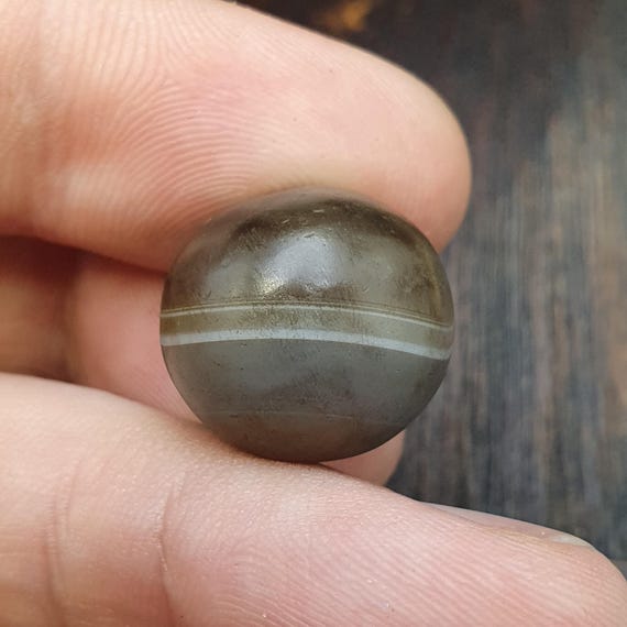 antique indo tibetan himalaya agate eye bead suleimani agate 15*17mm