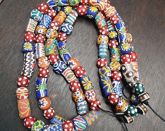 Vintage african beads collection glass beads necklace