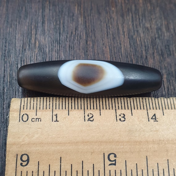 Himalayan Tibetan Agate Suleimani Bead 45mm Natural Eye Pattern Agate Amulet Spiritual Healing Jewelry