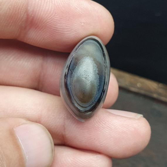 Antique ancient old himalayan indo tibetan 2 eye agate bead -svr-518