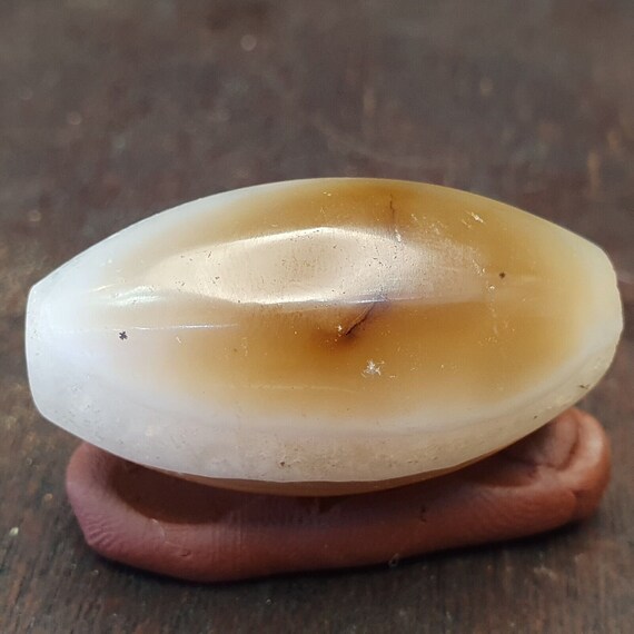 Ancient agate bead himalayan crystalized agate big bead 42mmGift