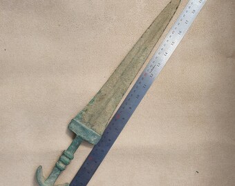 古代ギリシャの鉄器時代の大型短剣、紀元前 1200 年。47 cm #sw1