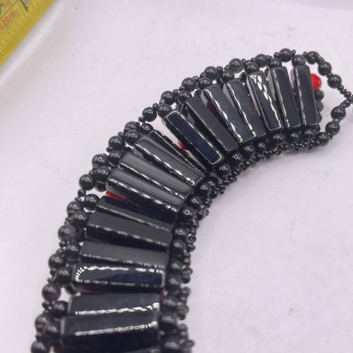 Amazing Vintage shops Beaded Handmade Chain Bib Choker Multi Color Collar Statement Necklace Ethnic Maxi Necklaces For Women