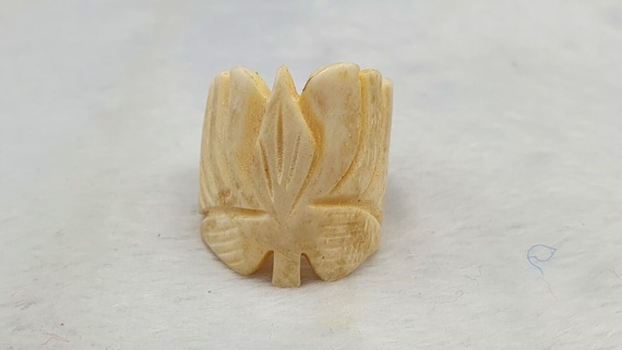 Circa 100ad viking era nordica bone unique huge engraving ring