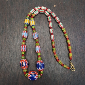 Beautiful vintage chevron venetian style 6 layers chevron beads necklace bnc-2