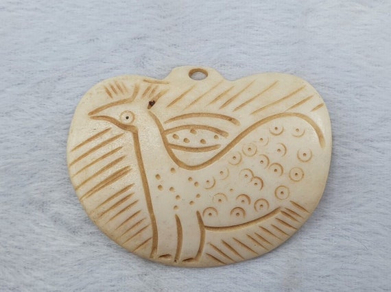 Circa 100ad viking era nordica bone unique huge engraving pendant