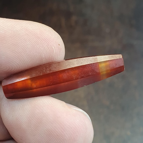 Antique African Agate Traded Bead: Rare Himalayas Bead
