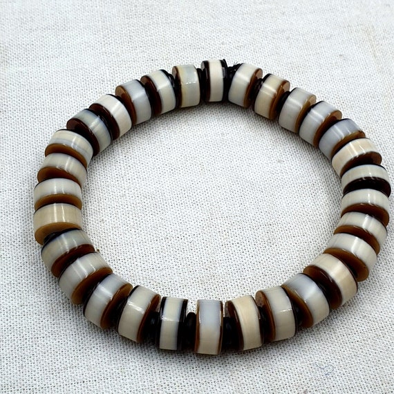 Antique old dzi agate yemeni banded agate beads bracelet shk-2