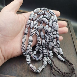 Vintage venerano art fancy black feather beads 18x9.5mm glass beads  necklaceGift