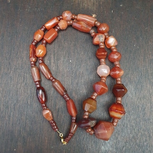 Old ancient persian himalayan african carnelian beads agate beads necklaceGift