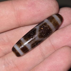 Alte alte Himalaya Indo Tibet Achat Perlen mit Schildkröten Muster