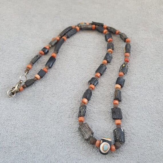 Antique roman era glass beads strand necklace #g2Gift