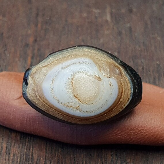 Antique ancient old himalayan indo tibetan eye sulumani agate bead top rare beadGift