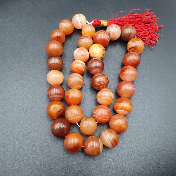Buddhist rosary mala juzu prayer beads tibet carnelian pink agate 15mm beads