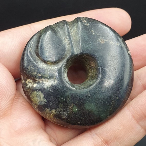 Antique jade stone carving stone pendent amulet  jd26