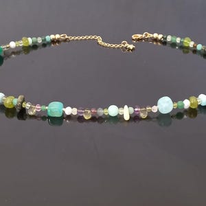 Multi gemstone necklace Multicolor precious stone necklace Colorful choker Multi Gem Choker Gift for Her Gift for Girlfriend Handmade