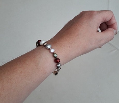 Freshwater Pearl Bracelet Multicolor. 14K Gold Filled Bracelet. Baroque  Pearl Bracelet. Magnetic Clasp. Christmas Gift. Gift for Her - Etsy